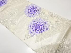 華紋に古典柄織り出し　袋帯